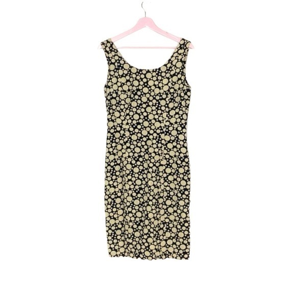 Vintage Dresses & Skirts - Vintage 90s‎ Navy Blue Polka Dot Sheath Dress Size 4 Sleeveless Minimalist